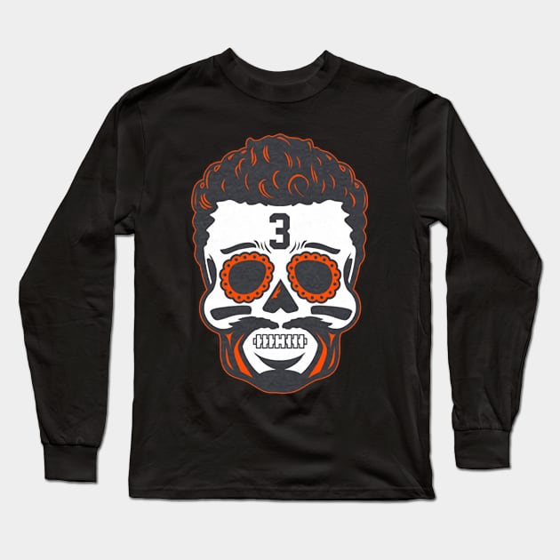 Russell Wilson Rocky Mountain Sugar Skull Long Sleeve T-Shirt by Chunta_Design